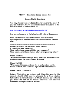 PH307 - Disasters Essay 1