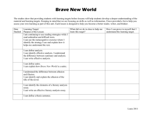 Brave New World Learning Targets