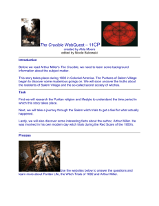 The Crucible WebQuest – 11CP