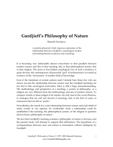 Gurdjieff`s Philosophy of Nature