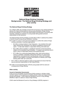 The National Binge Drinking Campaign and other Activities (Word