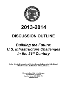 2013-2014 DISCUSSION OUTLINE Building the Future: U.S.