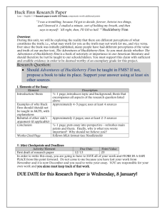 Huck Finn Research Paper 2013.doc