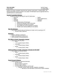 HIV/AIDS and STD/STI Opt Out Assignment