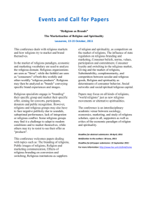 Call for Papers-Religions as Brands