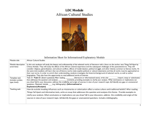 African Cultural Studies - Arch Ford Education Service Cooperative