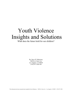 Youth Violence Insights 8/8/01