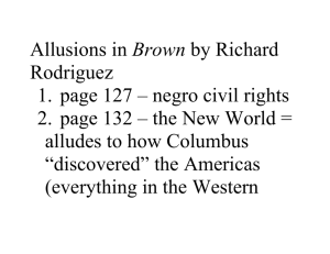 Allusions in Brown by Richard Rodriguez