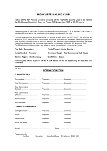 nomination form - Highcliffe Sailing Club