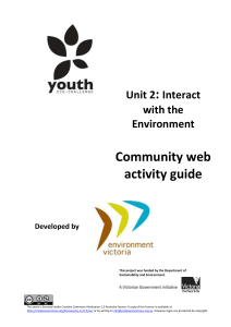 Community web activity guide