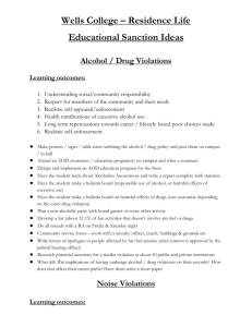 Wells College – Residence Life Educational Sanction Ideas Alcohol