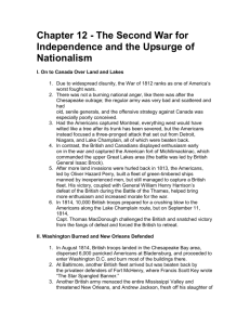 Chapter 12 - The Second War for Independence and the Upsurge of