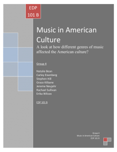Music in American Culture