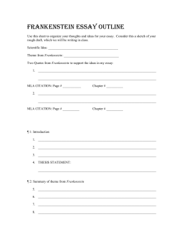 frankenstein essay topics
