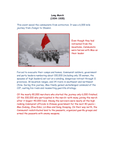 Long March (1934-1935) This event saved the communists from