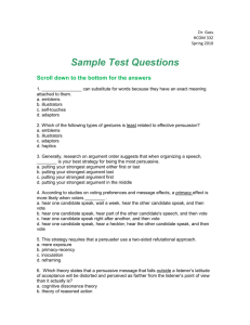 Sample Final Exam Questions