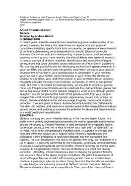 gattaca summary and analysis gattaca summary and analysis