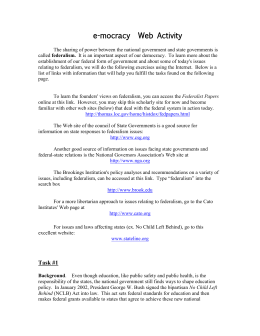 Wanna federalism essay