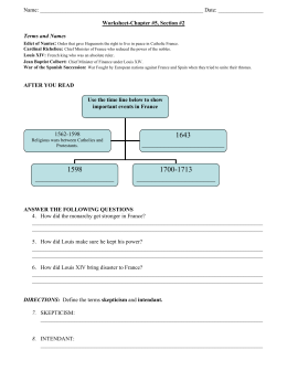 Chapter 5: Absolute Monarchs in Europe, 1500-1800