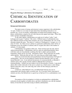 Chemical Identification of Carbohydrates