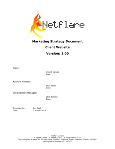Marketing Strategy Document