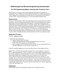Deffenbaugh/Burwell Engineering Scholarships