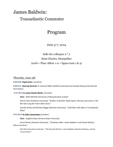 James Baldwin: Transatlantic Commuter Program June 5