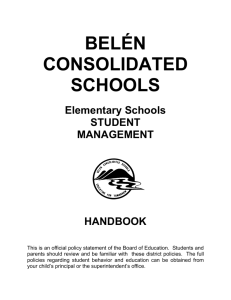 handbook - Belen Consolidated School District