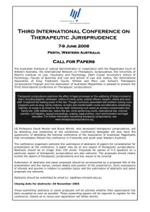 Call for Papers – Therapeutic Courts Conference