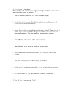 The Crucible Act I questions (from p3-p24)