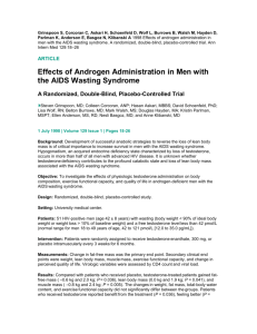 Androgen Administration in Men with the AIDS Wasting