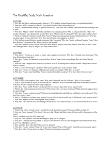 The Crucible: Study Guide Questions