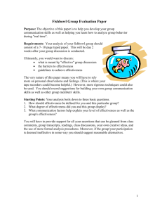 Fishbowl Analysis Paper