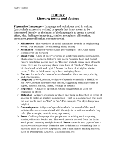 Printable- Poetry Literary Terms & Devices