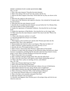 SHORT ANSWER STUDY GUIDE QUESTIONS 1984