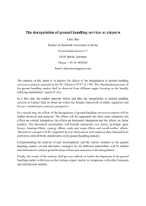 The deregulation of ground handling services at airports