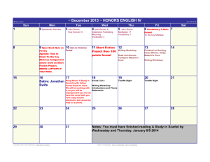 December Calendar 2013