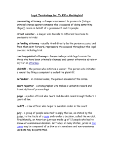 Legal Terminology for To Kill a Mockingbird