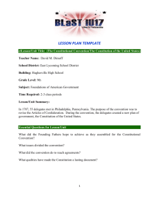 Constitutional Convention Lesson Plan