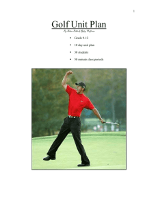 Golf Unit Plan