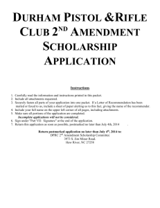 DPRC 2nd Amendment Scholarship Application