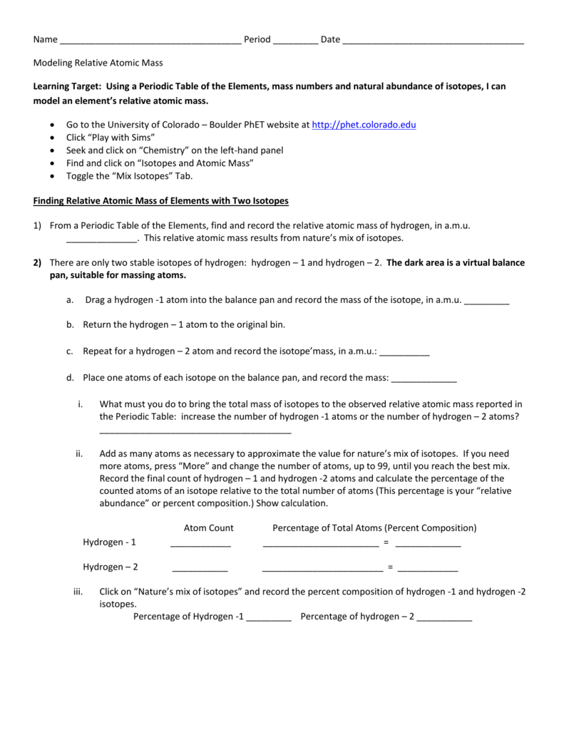 Worksheet Atomic Mass Worksheet Grass Fedjp Worksheet Study Site