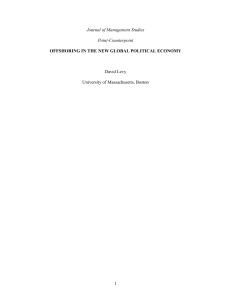 offshoring in the new global political economy