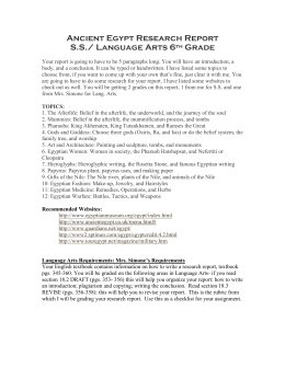 Engineering an Empire: Egypt, Video Worksheet