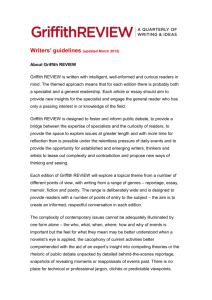 Griffith REVIEW: Writers` guidelines