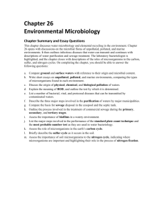 Chapter 26: Environmental Microbiology