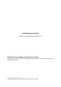Judicial Review in Australia - Administrative Review Council