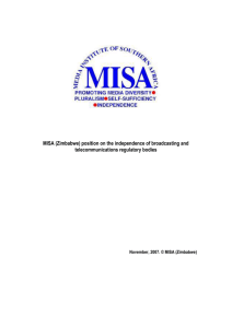 MISA (Zimbabwe) position paper on the independence of