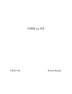 Essay, Windows NT vs. Unix