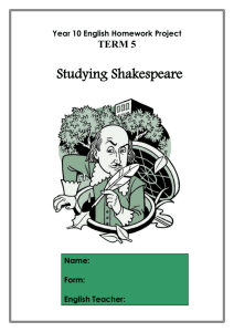 Year 10 Term 5 Shakespeare.doc